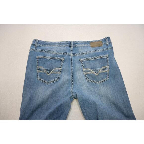 BKE Buckle Seth Straight Distressed Blue Denim Jeans Mens Size 40 x 30 - Picture 7 of 8